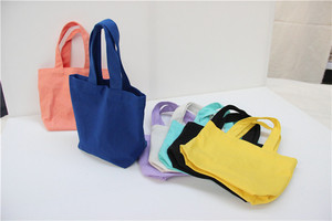 Factory Price Customized <strong>Colour</strong> Casual Mini <strong>Canvas</strong> Tote Picnic Lunch Cotton Tote Bag Easy Carrying - Product Image 4