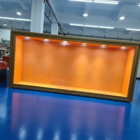 Vitrine d'exposition murale sur mesure en acier inoxydable doré moderne, de luxe, robuste, pour bijoux, montres et sacs à main