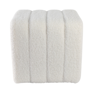Pouf Decorativo Quadrato Scanalato per Arredamento Casa, Elegante Sgabello per Toeletta, Camera da Letto, Ufficio - Product Image 4