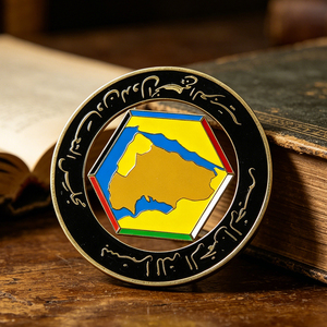 Medalla Personalizada de Aleación de Zinc Chapada en Oro - Conmemorativa con Mapa de GCC, Temática Deportiva, Metal Pulido Ecológico - Product Image 5