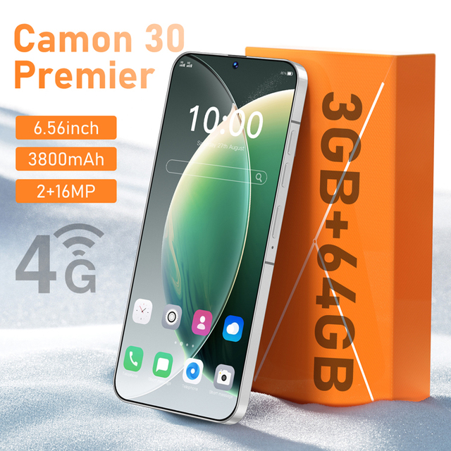 Brand New Camon 30 Premier 6.6" HD+ 4G Smartphone | MTK6753 3GB+64GB | 16MP Camera | Face & Fingerprint Unlock Mobile Phones