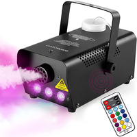 Machine à fumée LED 500W avec télécommande, machine à brouillard LED 500W, effet de fumée de scène RGB, générateur de fumée multicolore, commande filaire, machine DJ