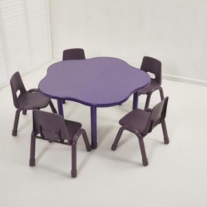 Table et chaises pour enfants en panneau ignifuge pour <span class=keywords><strong>maternelle</strong></span>, mobilier de classe avec table <span class=keywords><strong>à</strong></span> dentelle - Product Image 1