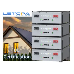 Letopa Top venda 48V 100Ah 200ah 300ah 400ah rack montado bateria fosfato de ferro de lítio (LiFePO4) para o sistema solar