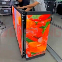 Pantalla LED Móvil Plegable Personalizada para DJ con Ruedas Universales, Pantalla Flexible GOB HD de Alto Brillo, Control por Aplicación Móvil