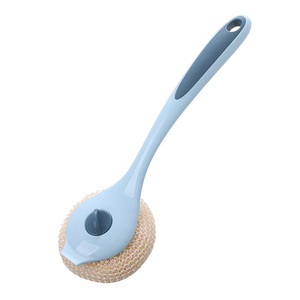 Práctica Cepillo para Lavar Platos con Mango Largo, Gadget de Limpieza Automático de Silicona y Lana de Acero - Product Image 5