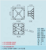 009B Chifre Difusores Accessoires Audio Corne de Haut-Parleur Tweeter Line Array Carrée de 1,4 pouces