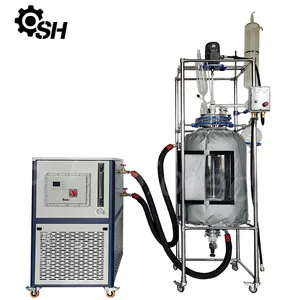 Lab Chemical Stirring Tank Reaction Vessel 50L Jacketed Glass Reactor