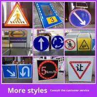 Panneau de signalisation routière LED en aluminium à énergie solaire, vente directe usine, marque Guang'an