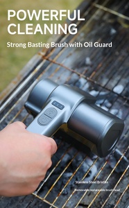 Brosse électrique pour barbecue extérieur, kit 3-en-1 sans fil avec 3 têtes interchangeables pour grilles en fonte - Product Image 5