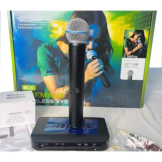 BLX4 Professional Conference UHF 1CH Wireless Microphone  Headset Lavalier Microphone for KTV Show Church Speech