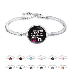 Live <span class=keywords><strong>Love</strong></span> Rescue Chihuahua Gran Danés <span class=keywords><strong>Golden</strong></span> <span class=keywords><strong>Retriever</strong></span> perro pata estampado gato mamá mariposa caballos caballo brazalete pulsera para mujer - Product Image 2