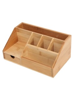 Modern Standing Type Rectangular Wooden Cutlery Holder Single Deep Compartments <b>for</b> Storing Utensils Neatly Safely Waterproof - Product Image 5