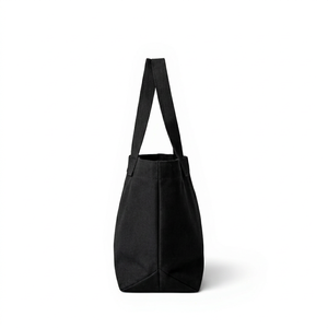 Sac fourre-tout géométrique noir personnalisé, sac fourre-tout en toile écologique, sac fourre-tout en toile personnalisé, sac fourre-tout géométrique noir - Product Image 3