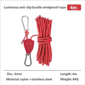 Tente Trigone d'extérieur toutes saisons, coupe-vent, avec corde en nylon réfléchissante, auvent épaissi, poulie et tendeur métallique réglable 6mm/4mm - Product Image 2