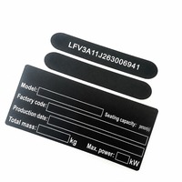 Étiquette noire de haute qualité gravée au laser, résistante aux intempéries, anti-effraction, durable, étiquette VIN, résistante aux intempéries, étiquette adhésive pour compartiment moteur
