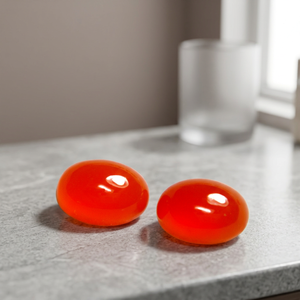 PDM Gems Pierre précieuse en vrac, Cornaline orange, Cabochon ovale taillé, Qualité professionnelle, Prix de gros, pour la fabrication de bijoux fantaisie - Product Image 2