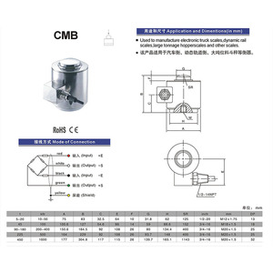 เซ็นเซอร์ชั่งน้ำหนักแบบคอลัมน์ Santwell <span class=keywords><strong>CMB</strong></span> 5T-450T ความแม่นยำสูง ผลิตจากสแตนเลสสตีล มาตรฐาน IP68 สำหรับชั่งยานยนต์ พร้อมเอาต์พุตแบบอนาล็อก - Product Image 6