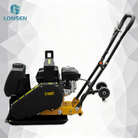 Compacteur à plaque autoporté Lonsen 6,5 CV C100T, force de vibration 20 kN, plaque 42*52 cm, moteur 80 kg