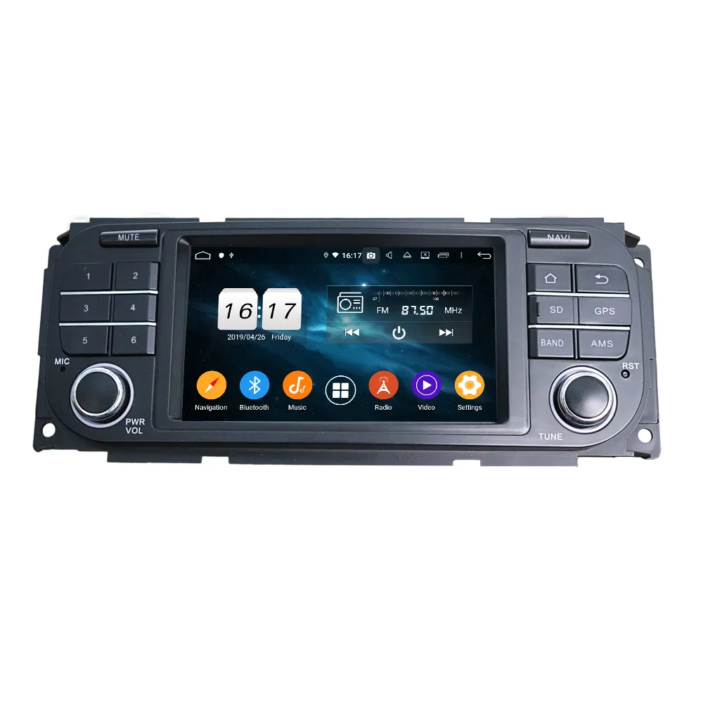 Klyde KD-5005 PX5 Auto Stereo 4 + 64G Android 10.0 5 "Gps Navigatie Car Audio Voor Chrysler & voor Jeep & Voor Dodge