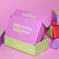 Hochwertiges individuell bedrucktes Logo Wellpappe Rosa Verpackungs karton Unterwäsche Geschenke Schuhe Kleidung Versand Versand box