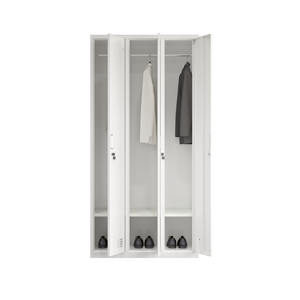 Armoire de rangement pour vêtements à 3 portes Armoire en métal pour bureau à domicile Armoire à vêtements en acier Armoire en fer - Product Image 5