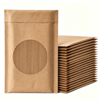 Enveloppe de Courrier en Papier Kraft Brun Biodégradable Imprimée sur Mesure, Emballage en Papier Ondulé Rembourré avec Coussinets à Bulles, Sac d'Expédition