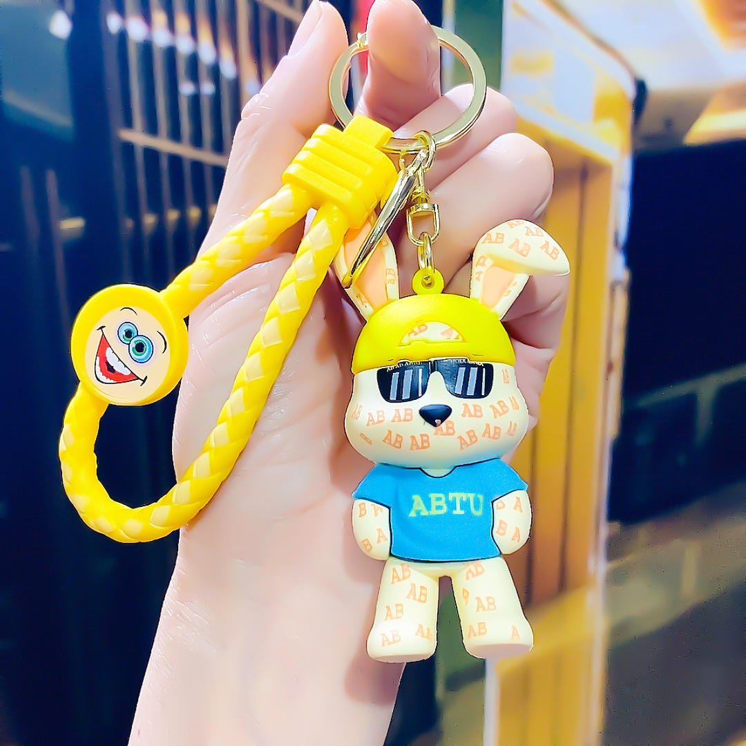 พวงกุญแจกระต่าย AB-สีเหลือง