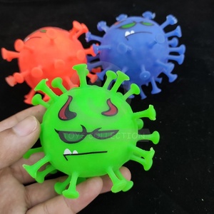 ของเล่นบีบคลายเครียดรูปไวรัส JO New TPR Unisex Relive Stress Evil Virus Shape Squeeze Grape Ball - Product Image 4