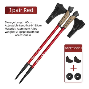 Lot <span class=keywords><strong>de</strong></span> 2 Bâtons <span class=keywords><strong>de</strong></span> Randonnée Télescopiques Légers en Alliage d'Aluminium avec Poignée en Liège, Béquille <span class=keywords><strong>de</strong></span> Tir et Bâton <span class=keywords><strong>de</strong></span> <span class=keywords><strong>Marche</strong></span> - Product Image 5