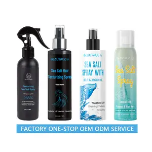 Precio de fábrica personalizado OEM 150 180 236 300 mL Natural Aloe Kelp Spray de sal marina para hombres engrosamiento del cabello Texturizante Spray de sal marina