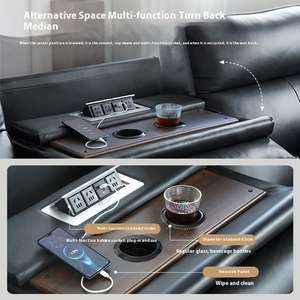 <span class=keywords><strong>Canapé</strong></span> inclinable électrique moderne en <span class=keywords><strong>cuir</strong></span>, trois places, télécommande, réglable, multifonctionnel, en forme de L, pour home cinéma - Product Image 4