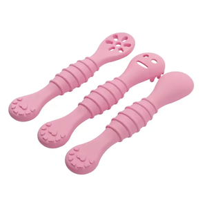 Personalizar productos para bebés Primera etapa <span class=keywords><strong>Aprendizaje</strong></span> Niño Cuchara <span class=keywords><strong>de</strong></span> entrenamiento Juego <span class=keywords><strong>de</strong></span> <span class=keywords><strong>pre</strong></span>-cuchara <span class=keywords><strong>de</strong></span> silicona <span class=keywords><strong>de</strong></span> grado alimenticio - Product Image 3