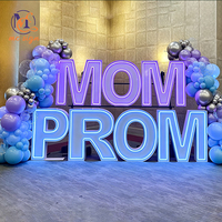 Letras LED Personalizadas a Prueba de Agua, Letras Gigantes de Metal, Números Iluminados de 3, 4 y 5 Pies para Alquiler de Cabinas de Fotos para Fiestas