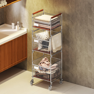 Panier <span class=keywords><strong>de</strong></span> <span class=keywords><strong>rangement</strong></span> pour vêtements sales, style médiéval haut <span class=keywords><strong>de</strong></span> gamme, luxe léger, en métal et bois, pour <span class=keywords><strong>salle</strong></span> <span class=keywords><strong>de</strong></span> <span class=keywords><strong>bain</strong></span>, panier à <span class=keywords><strong>linge</strong></span> - Product Image 6