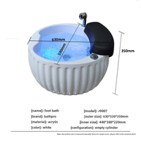 Bassin de pédicure professionnel pour salon de beauté, lavabo rond, SPA, bol de pédicure, spa pour les pieds avec plomberie, bassin de pédicure portable