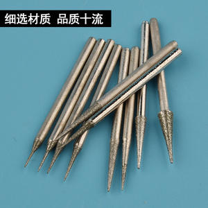 Tige de polissage professionnelle pour la sculpture du jade, forme d'aiguille conique et pointue, embout de meule émeri pour le traitement de la pierre et du jade - Product Image 2