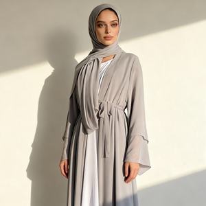 Robe Abaya Simple et Casual en Polyester de Haute Qualité pour Femmes Musulmanes, Vente en Gros en provenance de Chine - Product Image 1