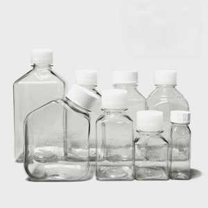 Flacons de réactifs de laboratoire en PET à bouche inclinée, bouteilles de milieu de culture de 500 ml, emballées individuellement, stérilisées - Product Image 2