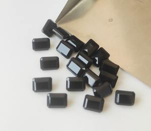 Pierre précieuse en vrac à facettes en onyx noir naturel en gros haute demande 4x6mm-15x20mm coupe octogonale pour la fabrication de bijoux - Product Image 3