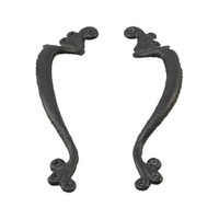 Lot de 2 poignées de porte et de fenêtre en fonte pour villa, design moderne, installation facile, options droite et gauche, exportateur indien