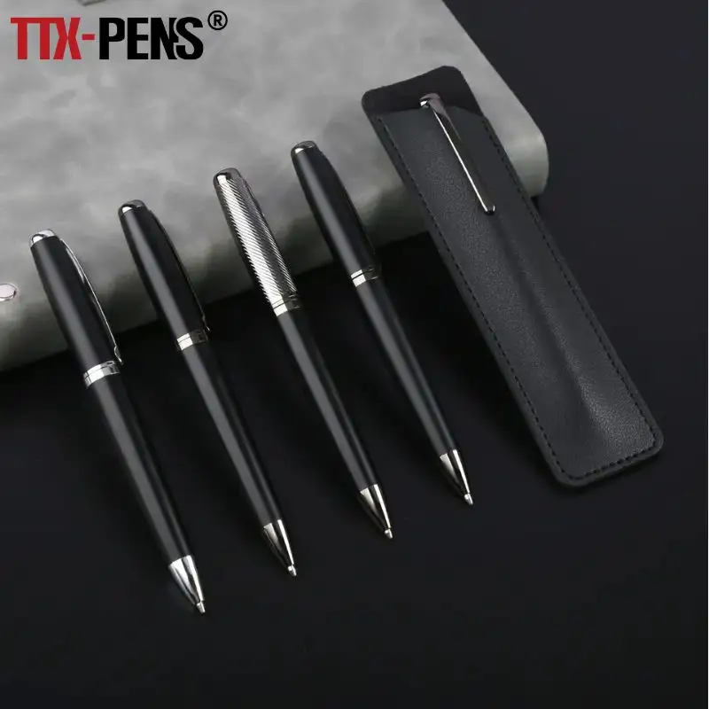 TTX Twist Sliver Stainless Steel Metal Ball Point Pen For Customize Logo Wholesale Pen For Gift