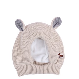Bonnet mignon pour animaux de compagnie, chapeau d'automne et d'hiver pour chiens, tricoté, coupe-vent, chaud, pour grands chiens, 100% polyester, couleur unie, accessoires de Noël pour animaux de compagnie - Product Image 6