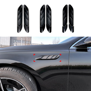 Car Fender Vent Decal ABS Piano Black Carbon Fiber Texture Adhesive For Mercedes-Benz E-Class W214 S214 2024+ - Product Image 1