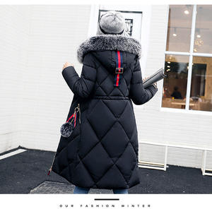 Cappotti taglie forti da <span class=keywords><strong>donna</strong></span> Casual inverno cappotto misto <span class=keywords><strong>piumino</strong></span> Coldker giacca lunga con cappuccio da <span class=keywords><strong>donna</strong></span> - Product Image 3