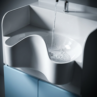 Évier médical carré en acier inoxydable de haute qualité, moderne et hygiénique, avec égouttoir pour hôpitaux et zones propres