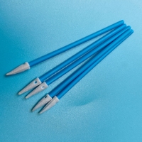 750 Écouvillons de nettoyage de précision sans peluches à manche bleu, mini pointus de 3,5 mm, avec embout en mousse pour le detailing et les salles blanches