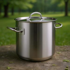 Pentola Chef Classic Straight Pot da 8 litri in acciaio inox con coperchio, grande capacità, adatta per fornelli a gas e a induzione - Product Image 3