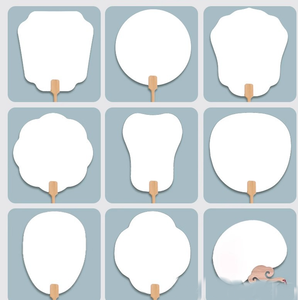 Chinesischer Reispapier-Fächer für DIY-Malerei Handfächer mit Quasten Holzgriff Graffiti-Handfächer Hochzeits-Werbegeschenk - Product Image 6