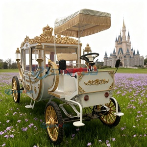 Carruaje Eléctrico de Lujo Personalizado, Estilo Caballo Real Blanco y Cenicienta, Vehículo Turístico Especial Tipo Carroza - Product Image 4